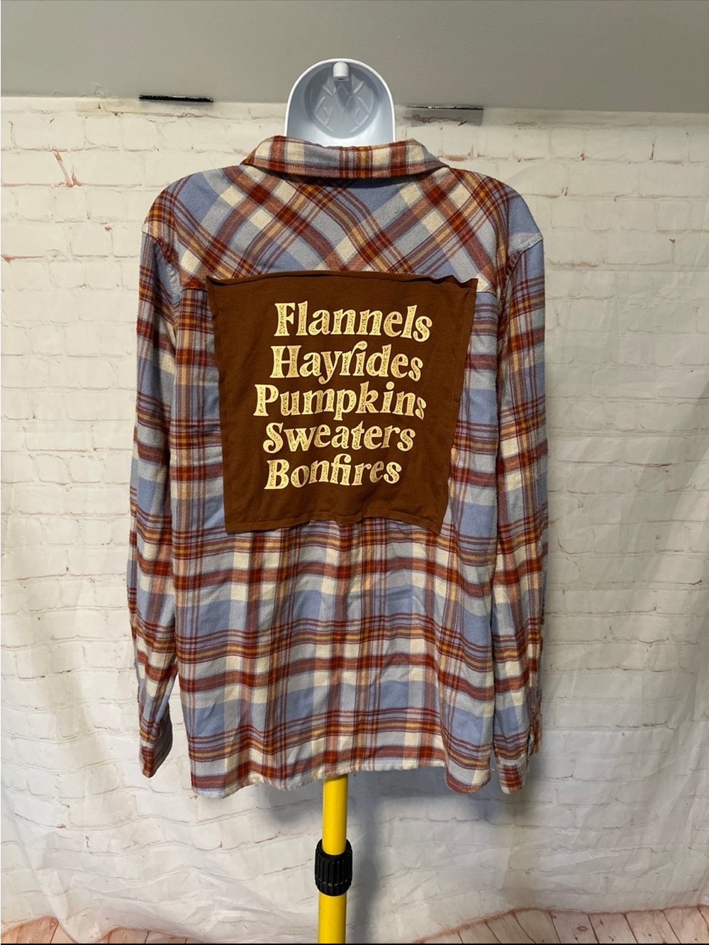 Upcycled Hayrides Pumpkins Sweaters Bonfires Tee Flannel Sz XXL